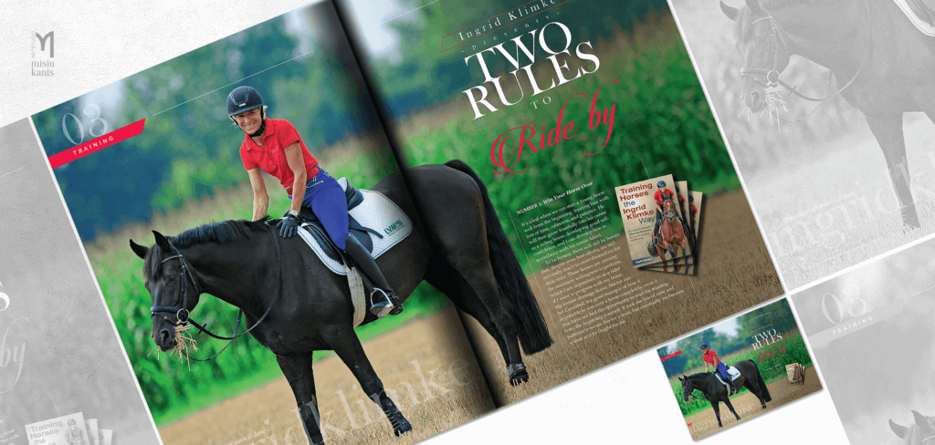 Baroque horse magazine - rozkładówka tytułowa artykułu