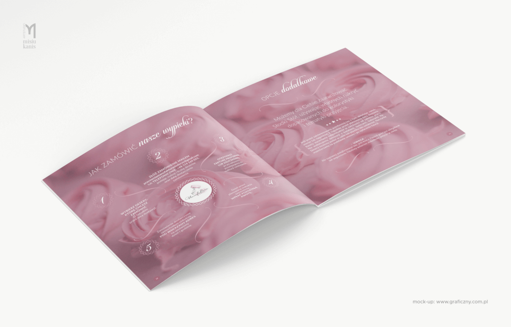 Manufaktura Słodyczy (Izabela Hanusz) – broszura degustacyjna (wersja online), format: 20×20 cm